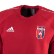 ADIDAS KEREKNYAKÚ PULÓVER, piros, felnőtt "MOL VIDI FC" címerrel