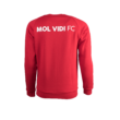 ADIDAS KEREKNYAKÚ PULÓVER, piros, felnőtt "MOL VIDI FC" címerrel