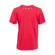 adidas kereknyakú póló, piros, gyermek "fehér vár" logóval