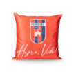 Díszpárna, kétoldalas, piros-kék "MOL Fehérvár FC" címerrel