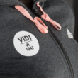 adidas kapucnis, cipzáras pulóver, szürke, női, "VIDI"