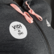adidas kapucnis, cipzáras pulóver, szürke, női, "vidi"