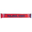Szurkolói sál, kétoldalas, kötött, piros-kék "Hajrá, Vidi!" felirattal