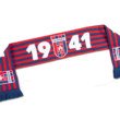 Szurkolói gyermek sál, kétoldalas, kötött, piros-kék csíkos színű "Hajrá, Vidi!" felirattal