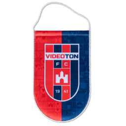 Asztali zászló, selyem "Videoton FC" címerrel