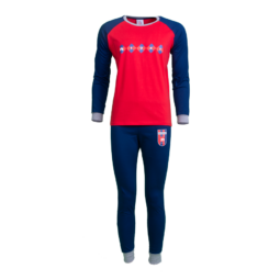 Pizsama, piros-kék, felnőtt "1941" felirattal Pizsama, piros-kék, felnőtt "1941" felirattal