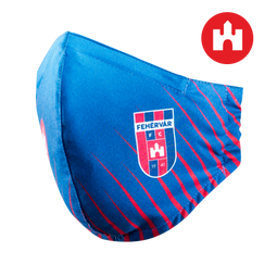 Szájmaszk, sötétkék, gyermek "Fehérvár FC" címerrel