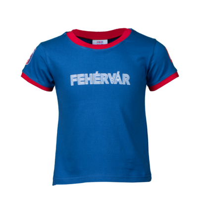 Kereknyakú póló, kék, gyermek "FEHÉRVÁR" felirattal