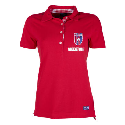 Galléros póló, piros, női "Videoton FC"