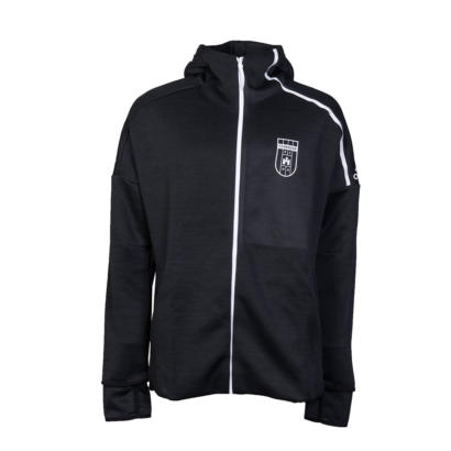 adidas kapucnis, cipzáras pulóver, fekete, felnőtt “MOL Fehérvár FC” címerrel