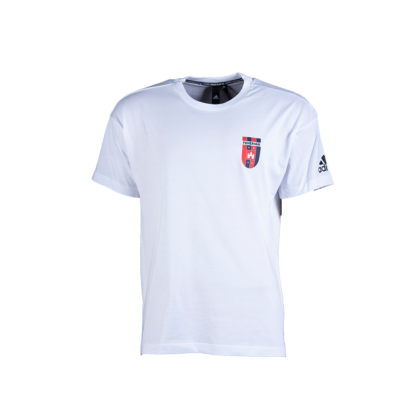 adidas kereknyakú póló, fehér, felnőtt “MOL Fehérvár FC” címerrel