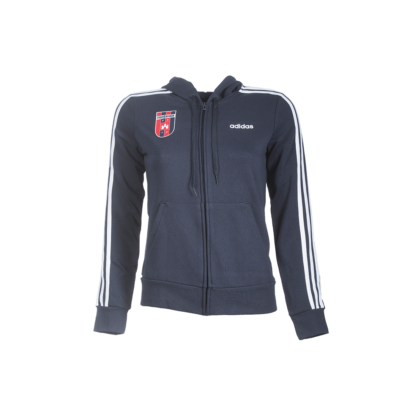 adidas kapucnis, cipzáras pulóver, kék, női “MOL Fehérvár FC” címerrel