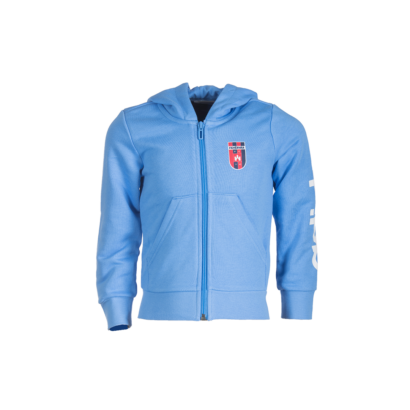 adidas kapucnis, cipzáras pulóver, kék, lány “MOL Fehérvár FC” címerrel