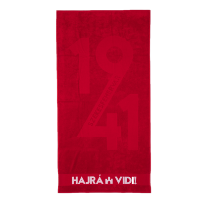 Törölköző, piros, "Hajrá, Vidi!"
