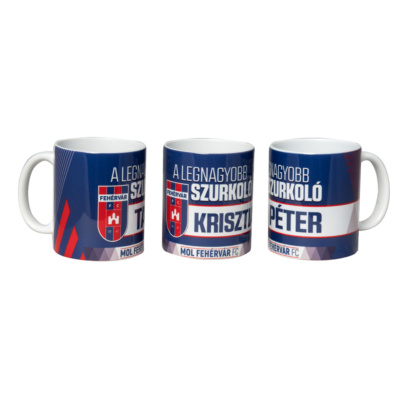 bögre, névre szóló, "a legnagyobb szurkoló…"
