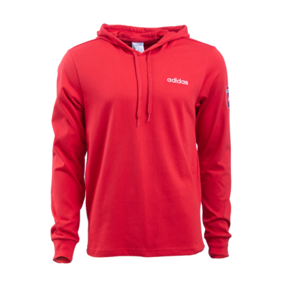 adidas kapucnis pulóver, piros, felnőtt "MOL Fehérvár FC" címerrel