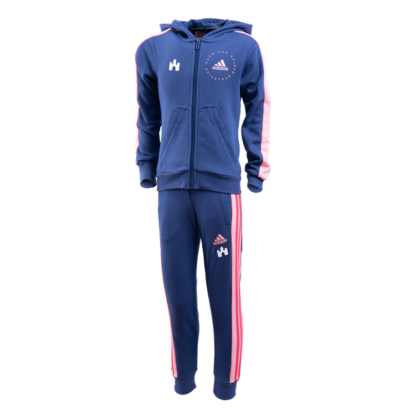 adidas melegítőszett, kék, lány "fehér vár" logóval
