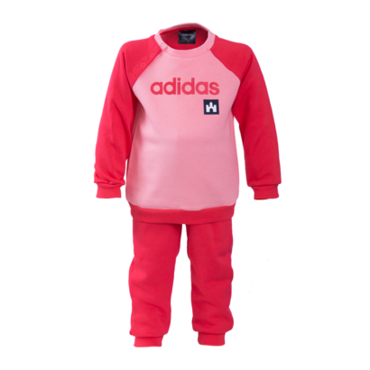 adidas melegítőszett, rózsaszín, baby "fehér vár" logóval
