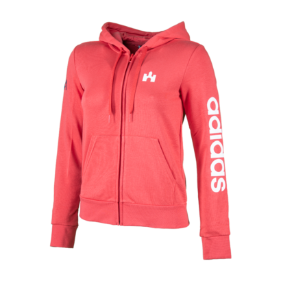 adidas kapucnis, cipzáras pulóver, piros, női "1941" felirattal
