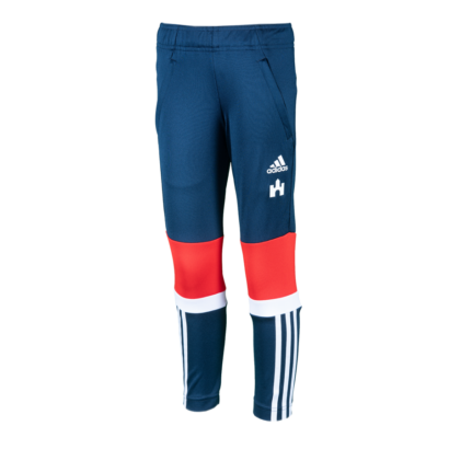 adidas melegítőnadrág, piros-kék, gyermek "fehér vár" logóval