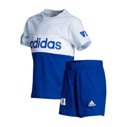 adidas short és póló szett, kék, gyermek "VIDI" felirattal