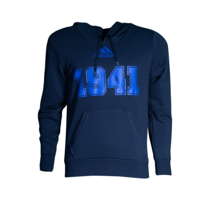 adidas kapucnis pulóver, kék, felnőtt "1941" felirattal