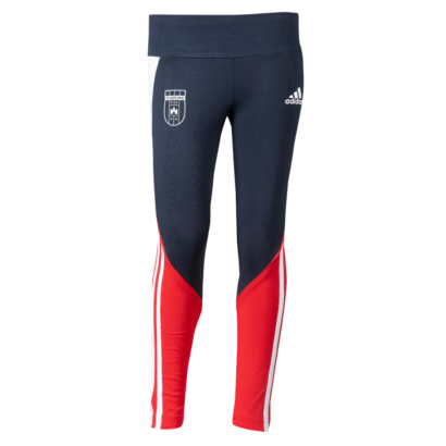 adidas leggings, piros-kék, lány "MOL Fehérvár FC" címerrel