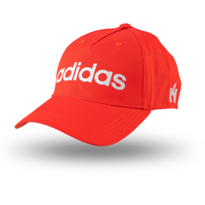 adidas baseball sapka, piros "Hajrá, Vidi!" felirattal