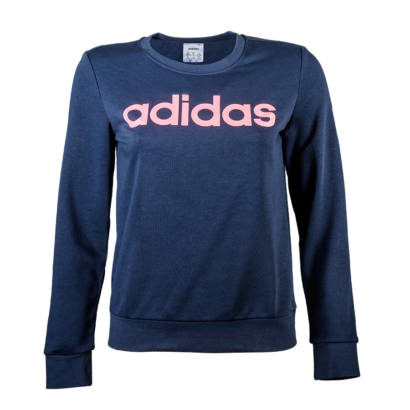 adidas kereknyakú pulóver, sötétkék, női "Fehérvár FC" címerrel