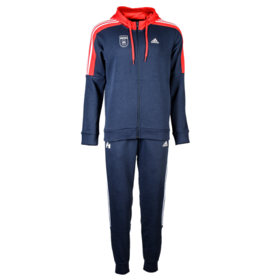 adidas melegítőszett, kék-piros, felnőtt "Fehérvár FC" címerrel