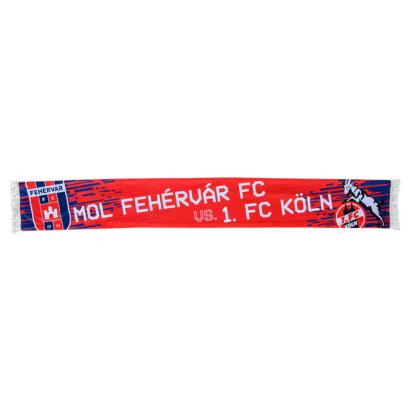 Szurkolói sál, kétoldalas, selyem "Fehérvár FC vs 1. FC Köln"