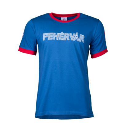 Kereknyakú póló, kék, felnőtt "FEHÉRVÁR" felirattal