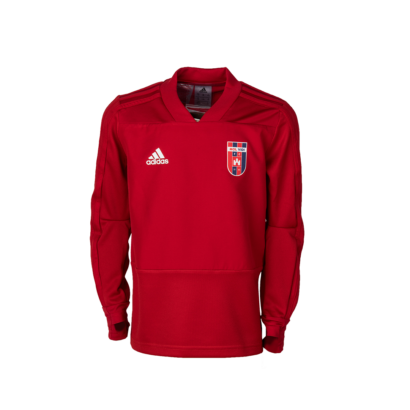 adidas edzőpóló 2018/2019, piros, hosszú ujjú, gyermek