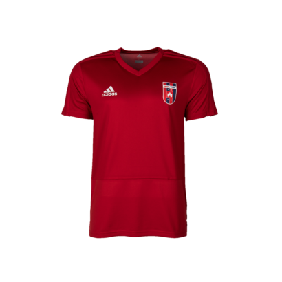 adidas edzőpóló 2018/2019, piros, rövid ujjú, felnőtt
