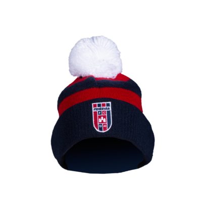 Sapka, kötött, piros-kék “MOL Fehérvár FC” címerrel