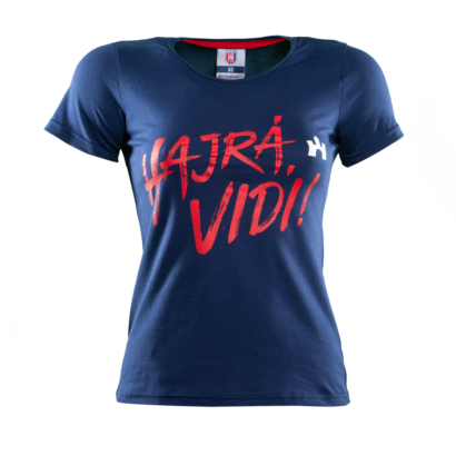 PÓLÓ, KÉK, NŐI "HAJRÁ, VIDI!" felirattal