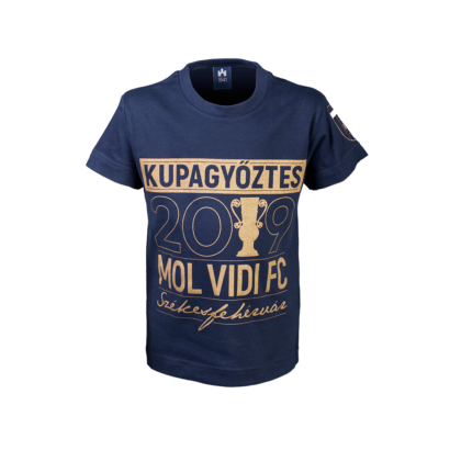 Kereknyakú póló, gyermek, kék “Kupagyőztes”