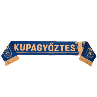 Szurkolói sál, kétoldalas, kötött “Kupagyőztes”