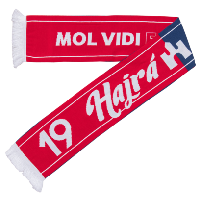 Szurkolói sál, kétoldalas, kötött, piros-kék “MOL VIDI FC”