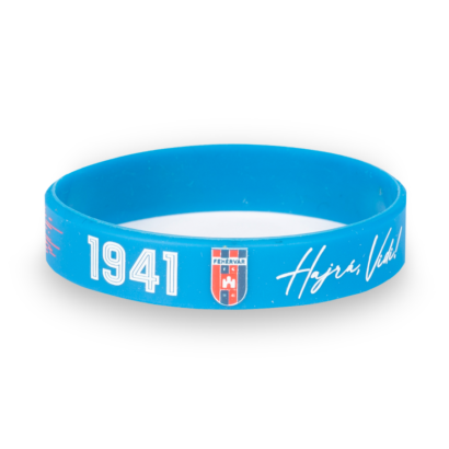 Szilikon karkötő, piros-kék, gyermek "MOL Fehérvár FC" címerrel