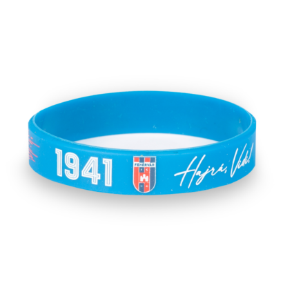 Szilikon karkötő, piros-kék, gyermek "Fehérvár FC" címerrel