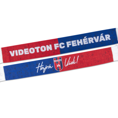 Szurkolói sál, kétoldalas, selyem , Videoton FC" címerrel